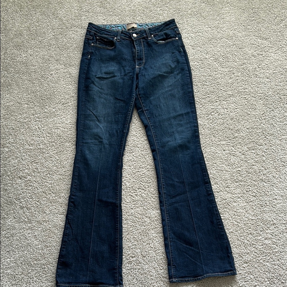 PAIGE Blue Flare Wide Leg Jeans